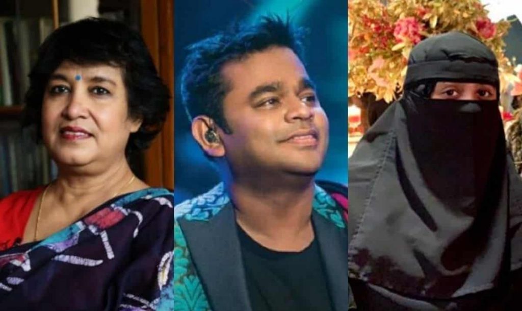 तस्लीमा ने कहा रहमान की बेटी को बुर्के में देख होती है घुटन तो खदीजा बोलीं कुछ फ्रेश हवा ले लीजिए