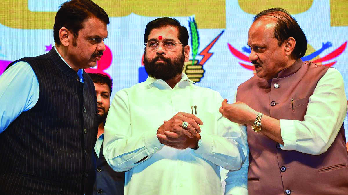 देवेंद्र फडणवीस, एकनाथ शिंदे और अजित पवार